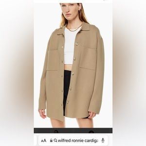 Aritzia Wilfred Free Ronnie cardigan, tan sz M New